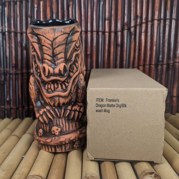 Frankie's Tiki Room Blood Orange Surf Dragon Tiki Mug Swizzles Big Toe Tiki Farm - Picture 11 of 11
